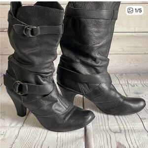 Bakers Black Leather Boots Sz 9.5